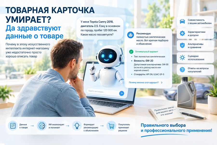 Иллюстрация к статье Товарная карточка умирает? Да здравствуют данные о товаре!