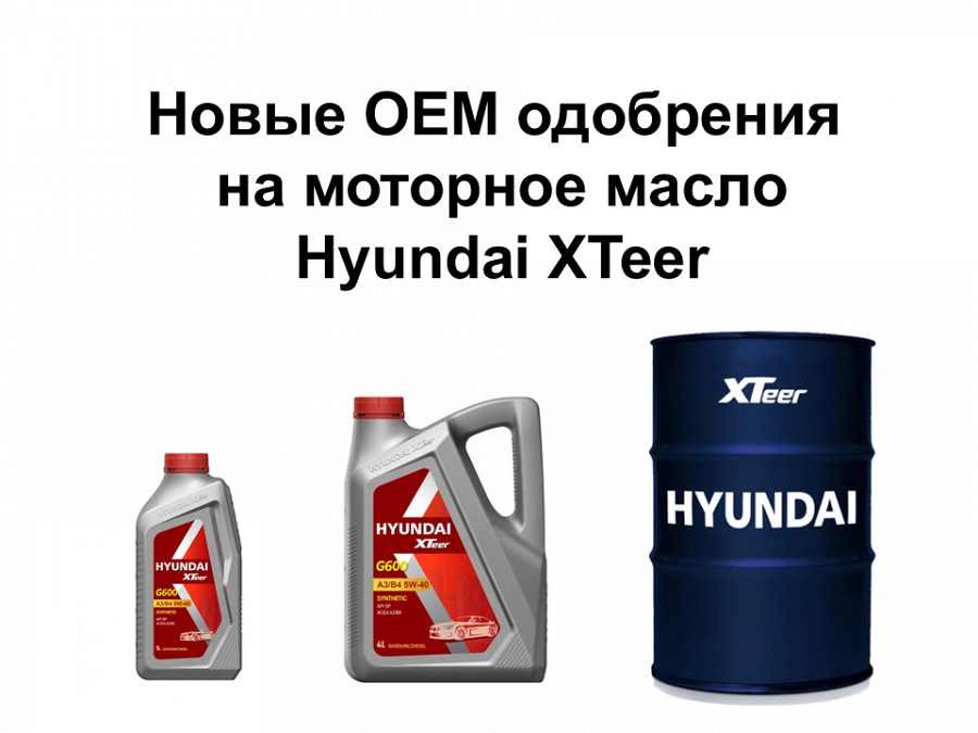Иллюстрация к статье Моторное масло Hyundai XTeer получает ОЕМ одобрения ведущих европейских автопроизводителей