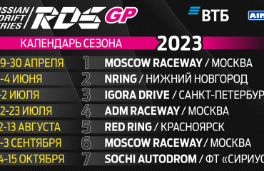 Новый сезон гонок Russian Drift Series стартует в следующие выходные, 29-30 апреля 2023!