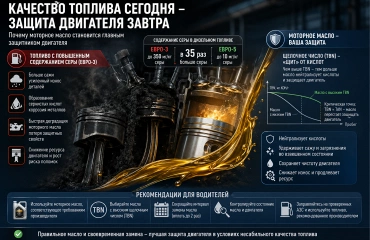 Почему моторное масло становится главным защитником двигателя в условиях ухудшения качества топлива