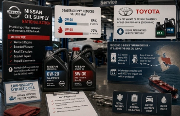 Nissan ограничила поставки дилерам фирменных масел 0W-20 и 5W-30 на фоне дефицита Group III в США