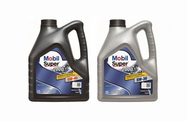 Цвета канистр Mobil Super™ 2000 объемом 1 и 4 л