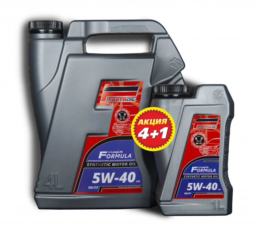 Fastroil Formula F10 LongLife 5W-40, 4L+1L, артикул Mobil 4870200751516А