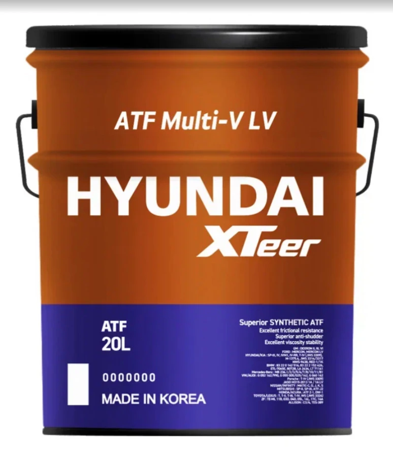 HYUNDAI Xteer ATF Multi V LV, 20L, артикул Mobil 1121411
