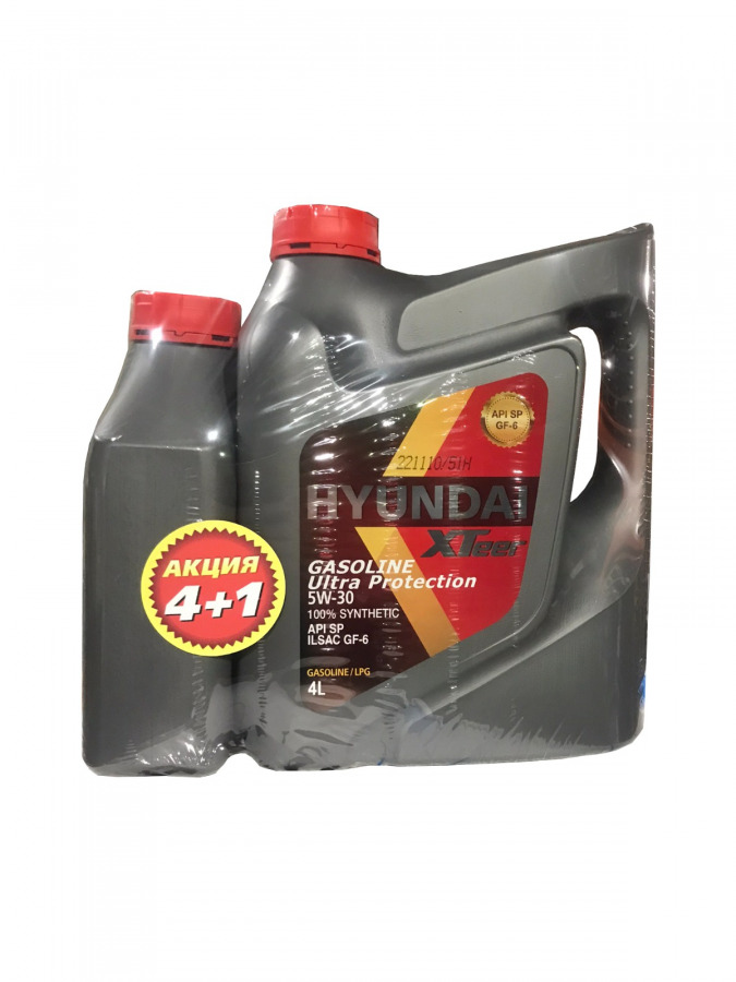 HYUNDAI XTeer Gasoline Ultra Protection 5W30, 1X(4+1)шт, артикул Mobil 1041002А