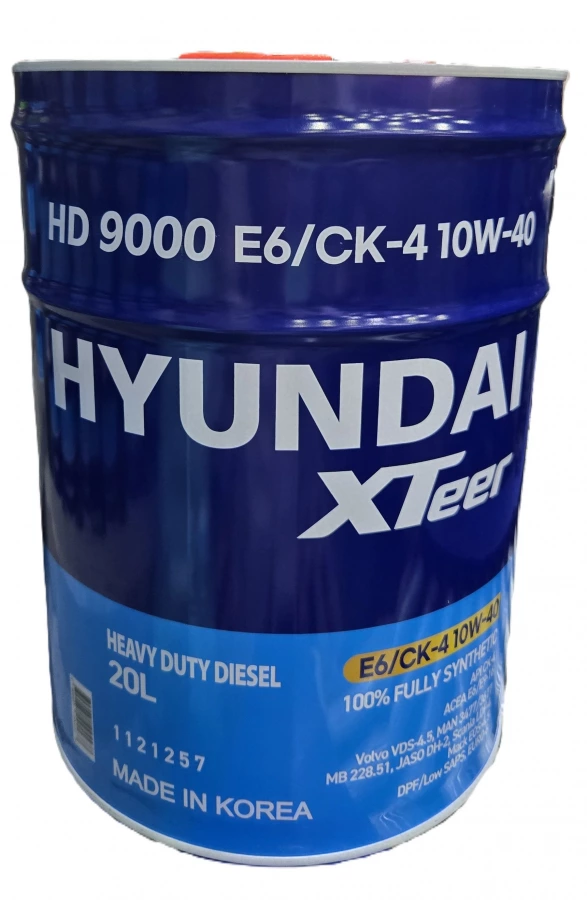 HYUNDAI XTeer HD9000 E6/CK-4 5W-30 (NEW), 20L, артикул Mobil 1121254