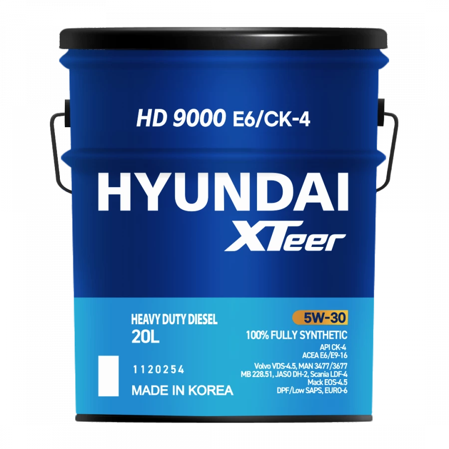 HYUNDAI XTeer HD 9000 5W-30 E6/CK-4 (NEW), 20L, артикул Mobil 1121254
