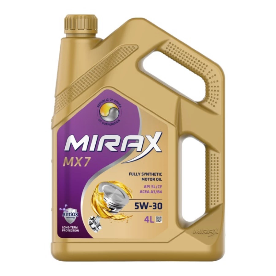 MIRAX MX7 SAE  5W-30 API SL/CF, ACEA A3/B4, 4X4L, артикул Mobil 607027