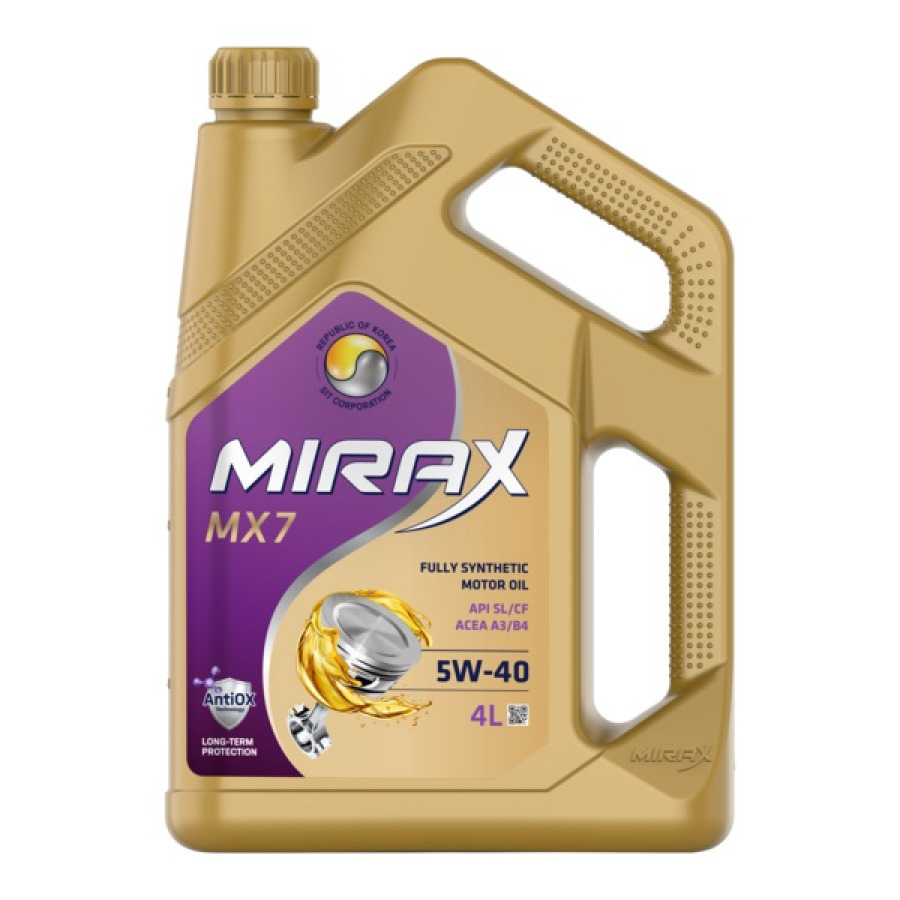 MIRAX MX7 SAE  5W-40 API SL/CF, ACEA A3/B4, 4X4L, артикул Mobil 607025