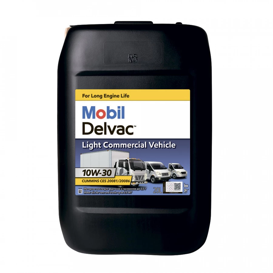 Mobil Delvac Light Commercial Vehicle 10W-30 20L, артикул Mobil 154619