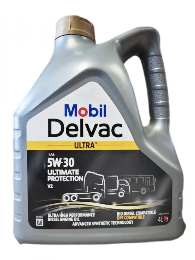 MOBIL DELVAC Ultra 5W-30 Ultimate Protection V2, 4Х4L, артикул Mobil 157422