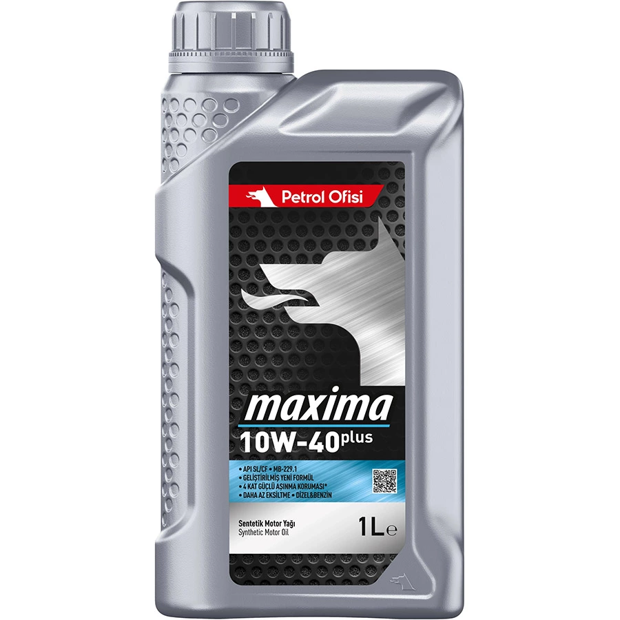 Petrol Ofisi MAXIMA 10W-40 PLUS SN/CF, A3/B4, 1L, артикул Mobil 400001509