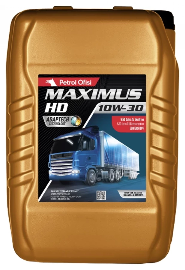 Petrol Ofisi MAXIMUS HD 10W-30,17.5KG/20L, артикул Mobil 400000484