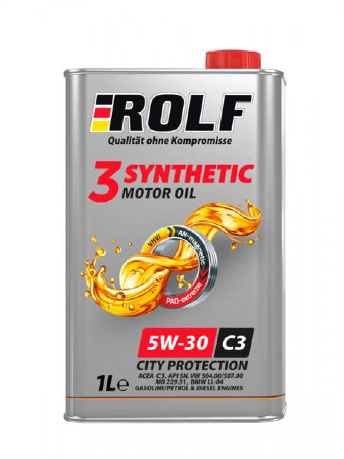 ROLF 3-synthetic 5W-30 ACEA C3, 1L, артикул Mobil 322617