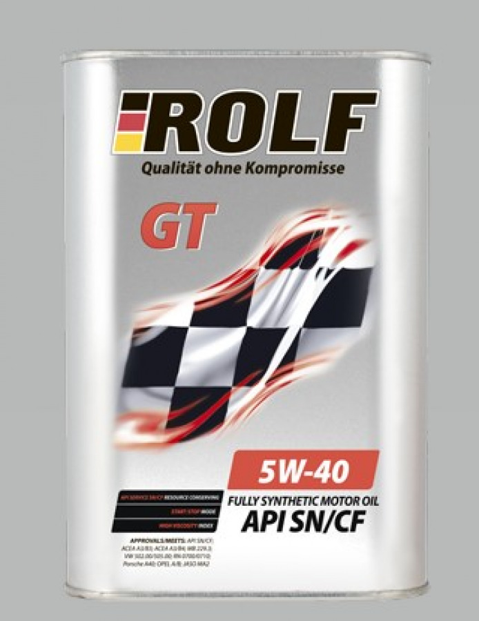 ROLF GT SAE 5W-40 API SN/CF, 4L железо, артикул Mobil 322229