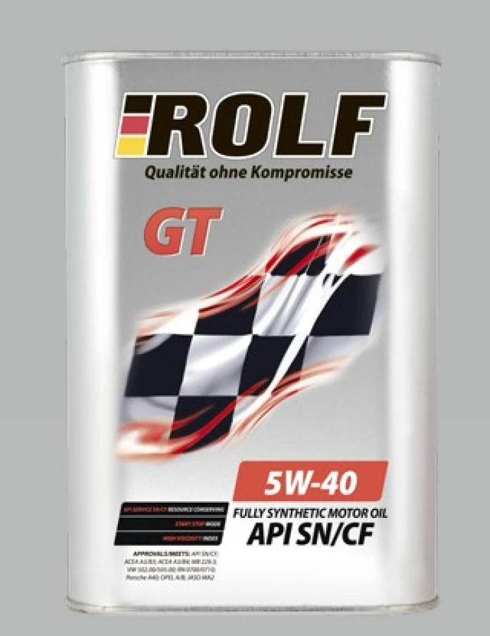 ROLF GT SAE 5W-40 API SN/CF, 4L железо, артикул Mobil 322229