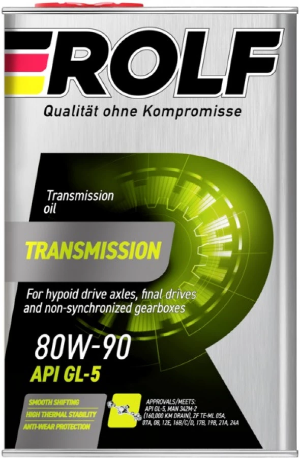 ROLF Transmission  80W-90 API GL-5, 4L, артикул Mobil 322243