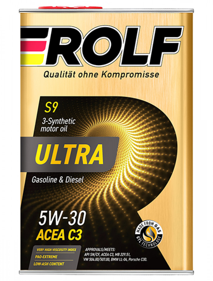Rolf ULTRA SAE 5W-30 ACEA C3 API SN/CF, 1L, артикул Mobil 322935