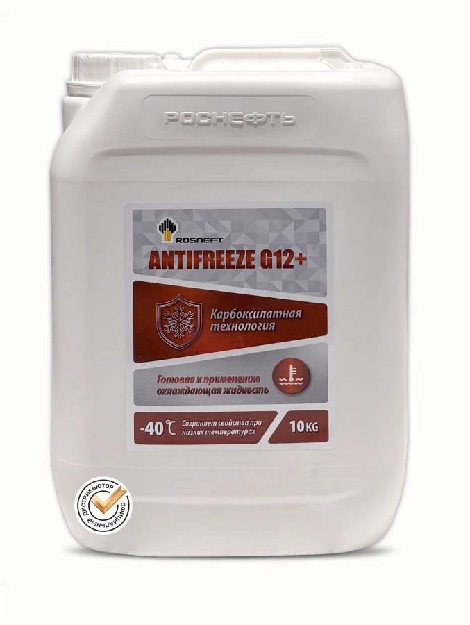 Rosneft Antifreeze G12+, –40, 10L, артикул Mobil 13255