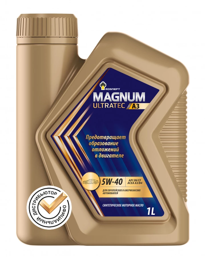 ROSNEFT Magnum Ultratec A3 5W-40, 1L, артикул Mobil 40816432