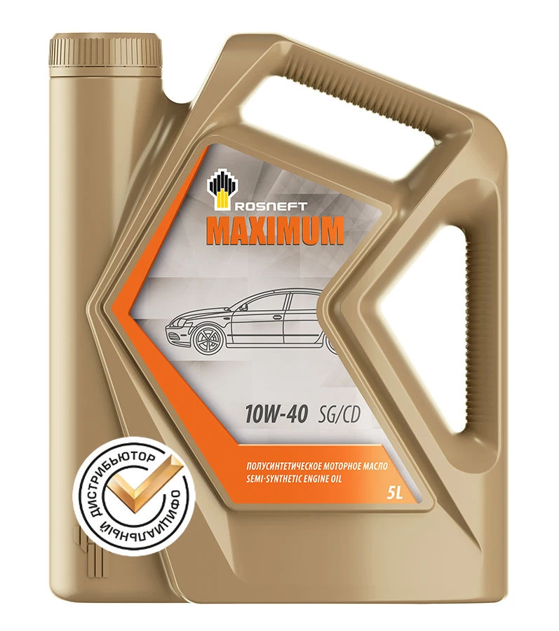 ROSNEFT Maximum 10W–40, 5L, артикул Mobil 40814350