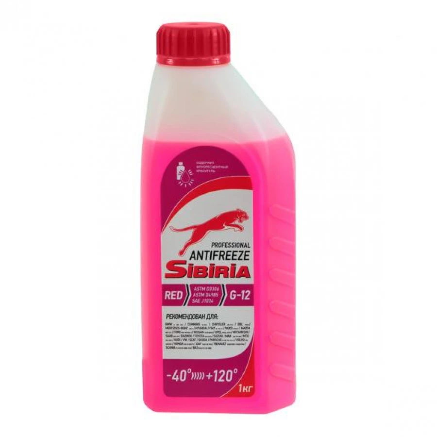 SIBIRIA ANTIFREEZE G12+ 1L, артикул Mobil 800598