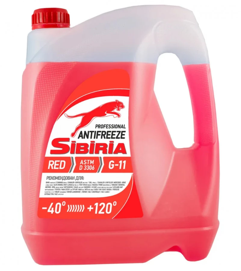 SIBIRIA ANTIFREEZE ОЖ-40 красный, 5кг, артикул Mobil 800163