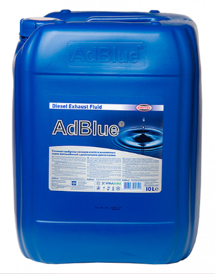 SINTEC AdBlue жидкость для системы SCR дизельных двигателей 10L, артикул Mobil 804
