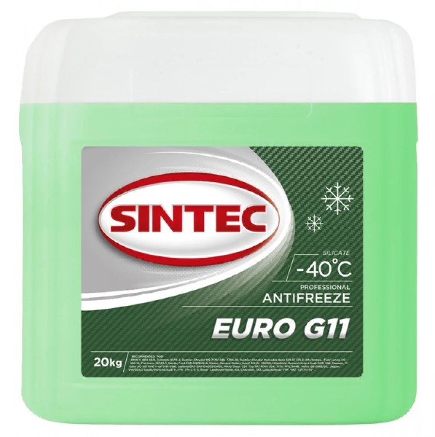 SINTEC ANTIFREEZE EURO G11 (-40) 20KG, артикул Mobil 800521