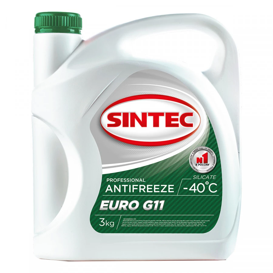 SINTEC ANTIFREEZE EURO G11 (-40),3KG, артикул Mobil 990465