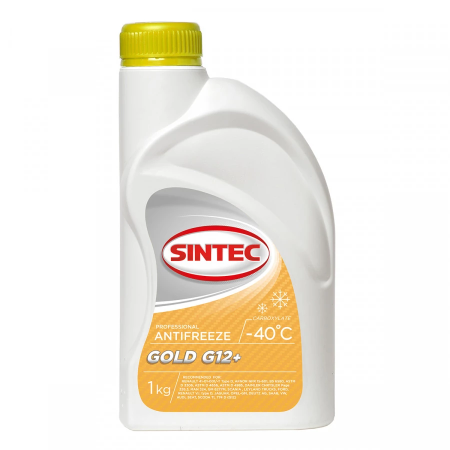 Sintec ANTIFREEZE GOLD G12+ 1L, артикул Mobil 800525