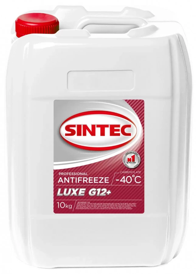 SINTEC ANTIFREEZE LUXE G12+ red(-40), 10KG, артикул Mobil 614504