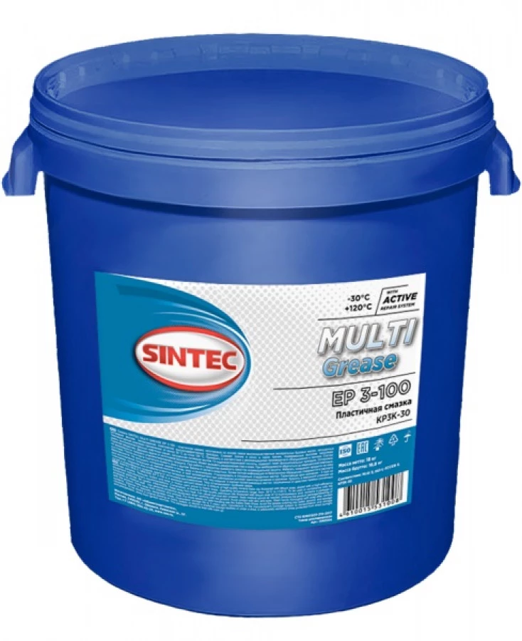 SINTEC Multi Grease EP 3-100 18кг, артикул Mobil 80504