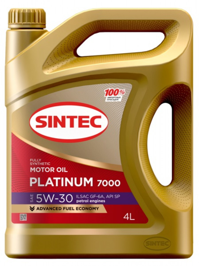  масло SINTEC PLATINUM 7000 5W-30 GF-6A, 4L -  по .