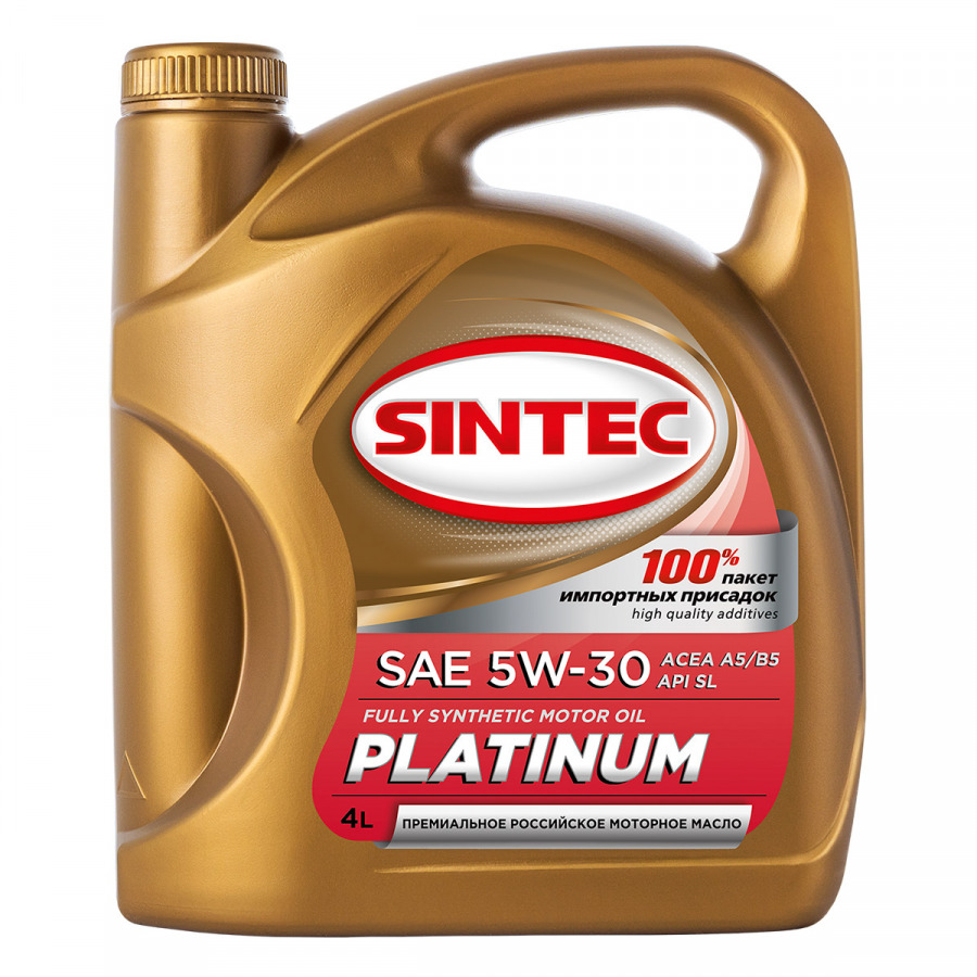 SINTEC PLATINUM SAE 5W-30 API SL, ACEA A5/B5, 4L, артикул Mobil 801989