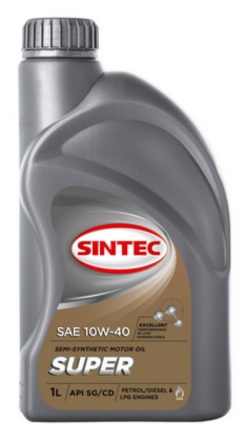 SINTEC SUPER SAE 10W-40 API SG/CD, 1L, артикул Mobil 801893