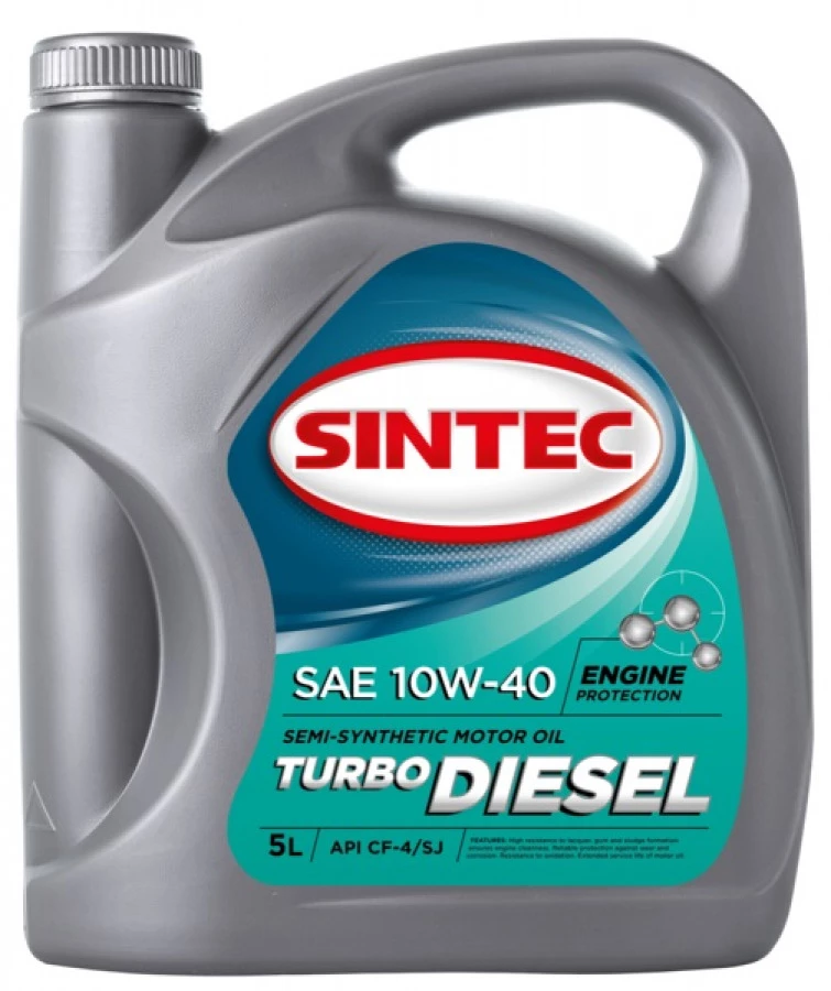 SINTEC TURBO DIESEL SAE 10W-40 API CF-4/CF/SJ, 4X5L, артикул Mobil 122445