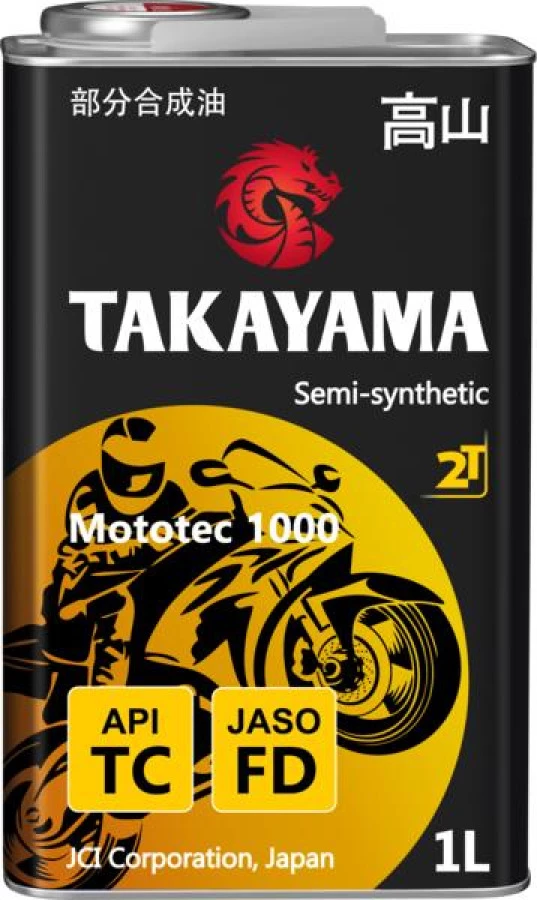 TAKAYAMA MOTOTEC 1000 2T API TC JASO FD, 1L, артикул Mobil 605570
