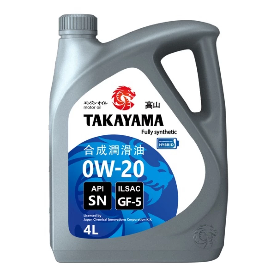 TAKAYAMA SAE  0W-20, ILSAC GF-5, API SN пластик, 4X4L, артикул Mobil 605554