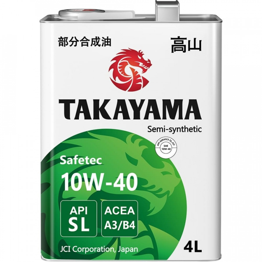 TAKAYAMA SAFETEC 10W-40 ACEA A3/B4 API SL, 4L, артикул Mobil 605591
