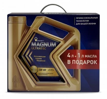 Товар ROSNEFT Magnum Ultratec 5W-40, Акция (4+1)L