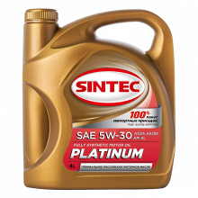 Товар SINTEC PLATINUM SAE 5W-30 API SL, ACEA A5/B5, 4L