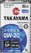 Товар TAKAYAMA SAE 0W-20, IL SAC GF-6A, API SP, 12X1L