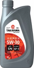 Товар TAKAYAMA SAE 5W-30 ILSAC GF-5, API SN пластик, 12X1L