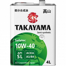 Товар TAKAYAMA SAFETEC 10W-40 ACEA A3/B4 API SL, 4L