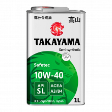 Товар TAKAYAMA SAFETEC SAE 10W-40 ACEA A3/B4 API SL , 1L